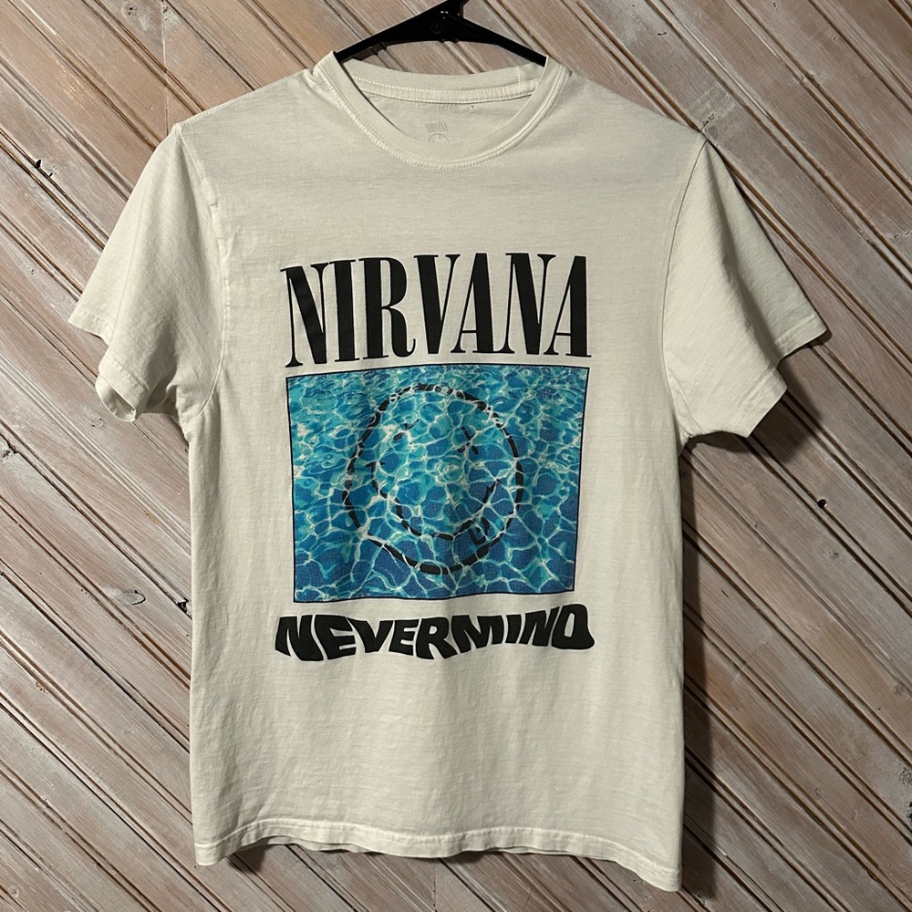 NIRVANA White Nevermind Graphic Tee
